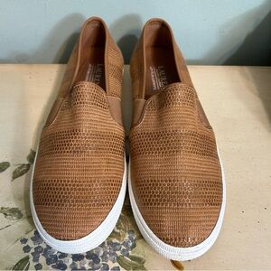Lauren Ralph Lauren Jinny Classic Tan Woven Slip On Sneakers